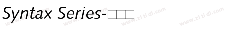 Syntax Series字体转换